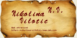 Nikolina Vilotić vizit kartica